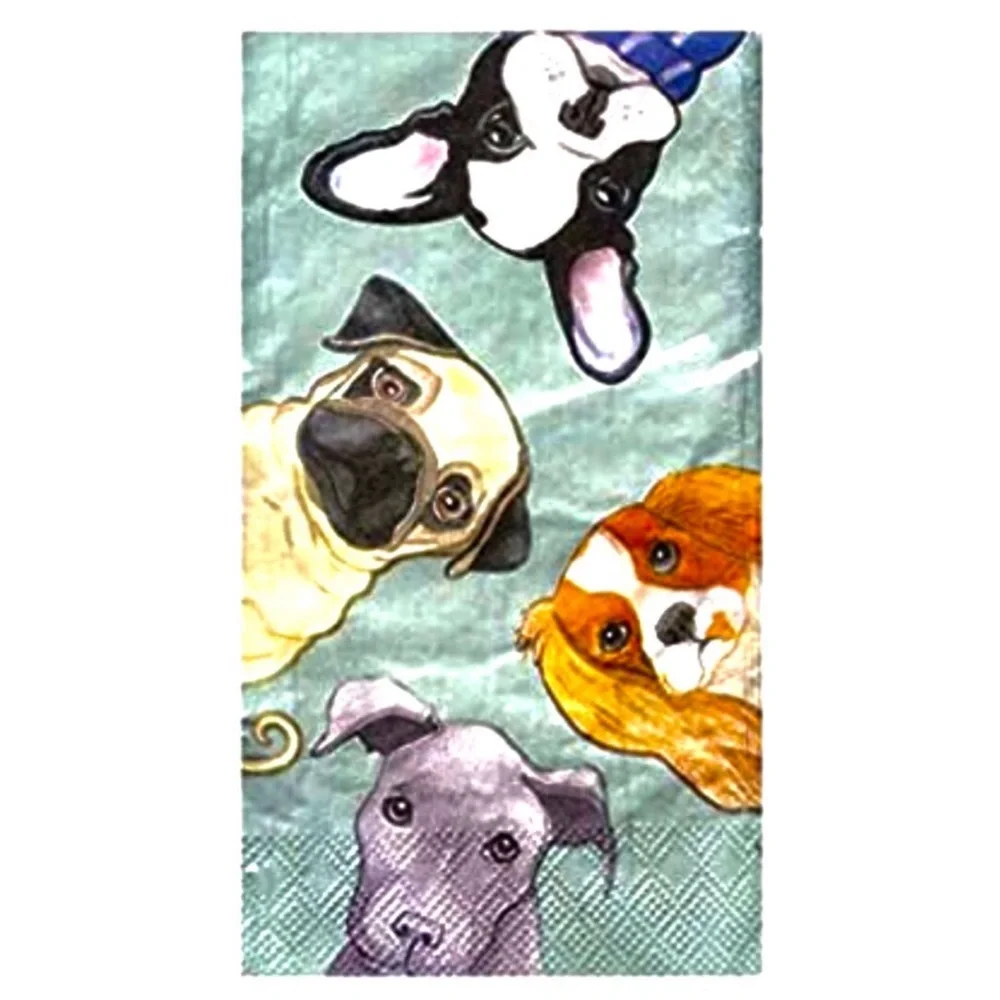 Puppy Faces Guest Towel Dinner Paper Napkins, 16 ct